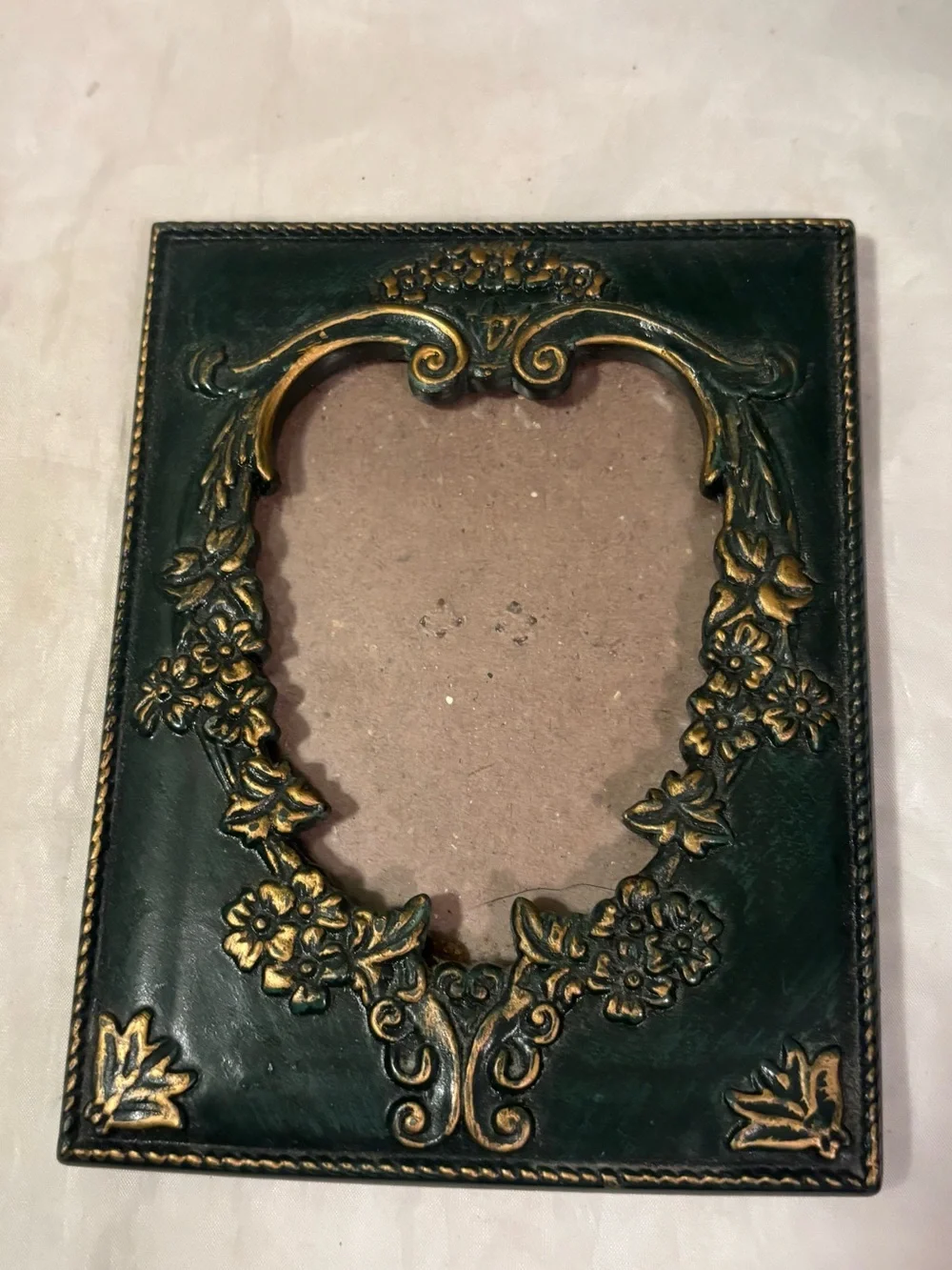 Ornate Green and Gold Decorative Photo Frame - Classic Home Accents